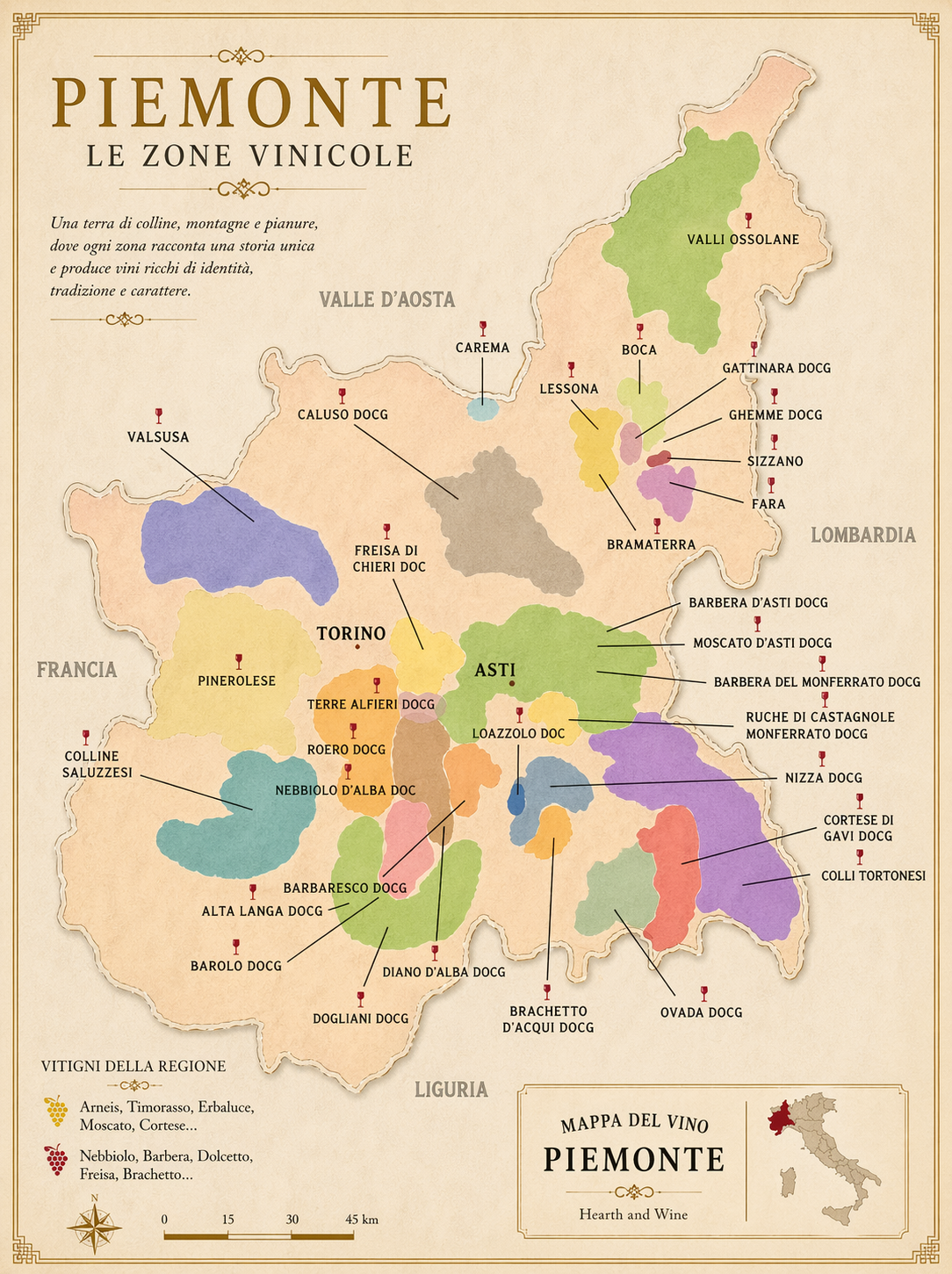 Mappa Piemonte