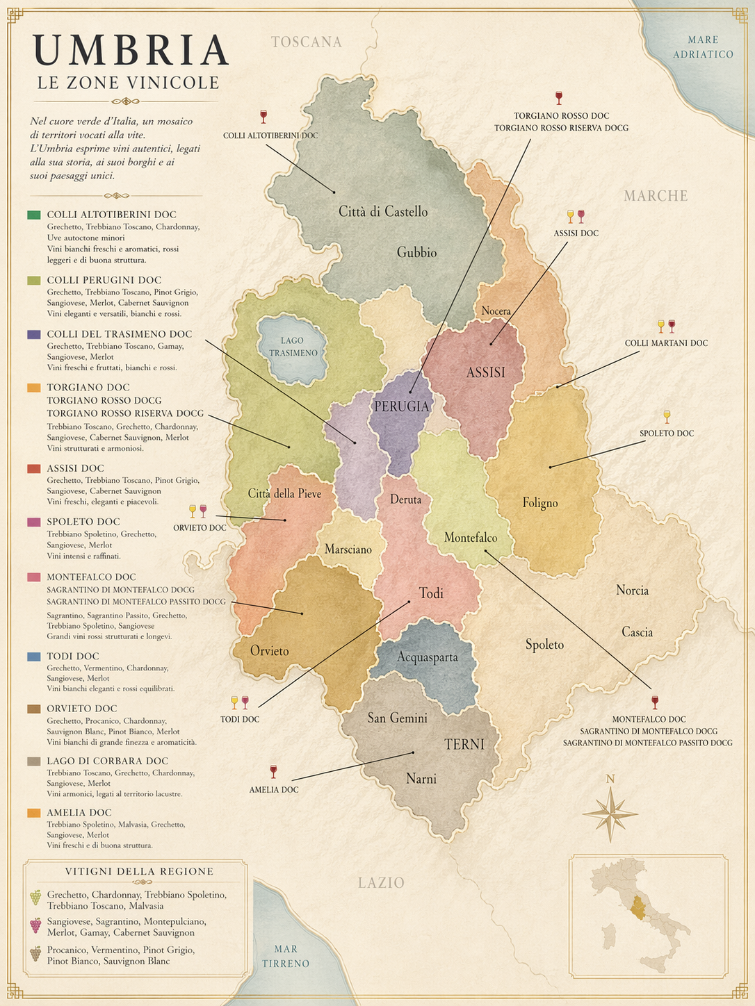 Mappa Umbria